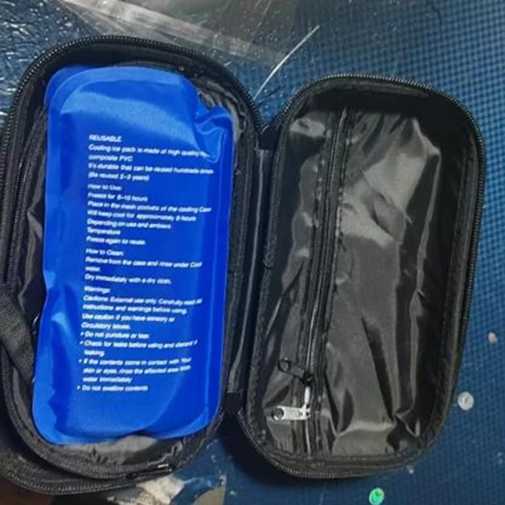 Insulin Cooler Travel Case TSA Approved Refrigerated Pharmaceutical Cooler with Thermometer 2 Ice Packs for Travel insulin cooler travel case