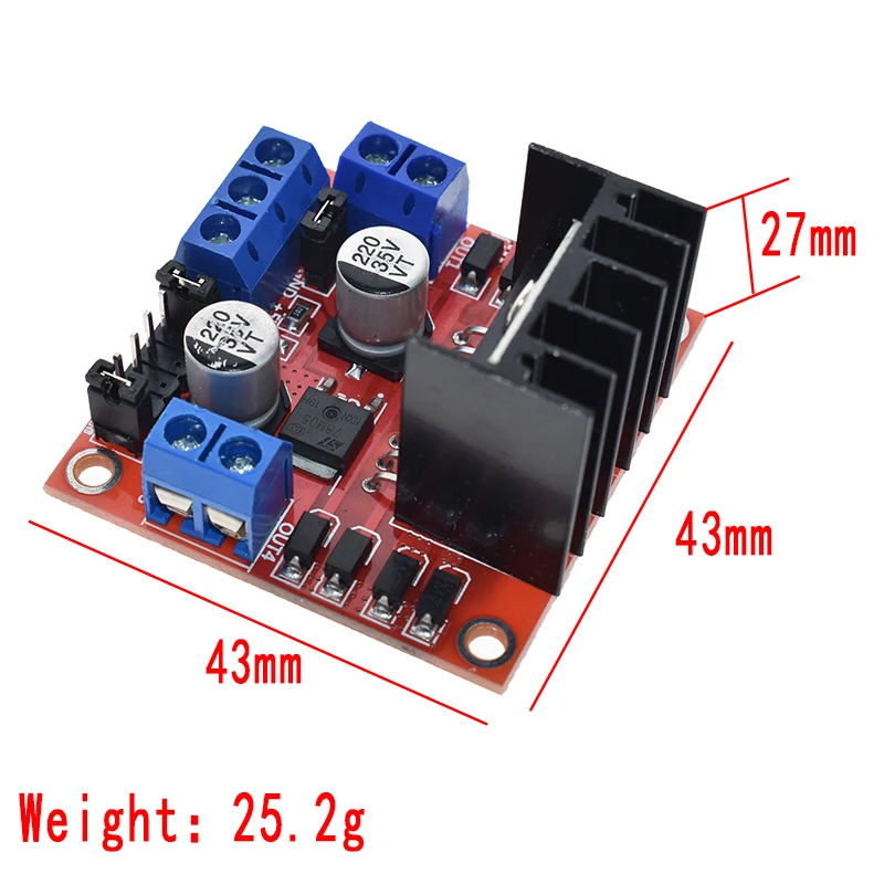 Description Picture 6 of itemL298N driver board module L298N stepper motor smart car robot breadboard peltier High Power L298 DC Motor Driver for arduino