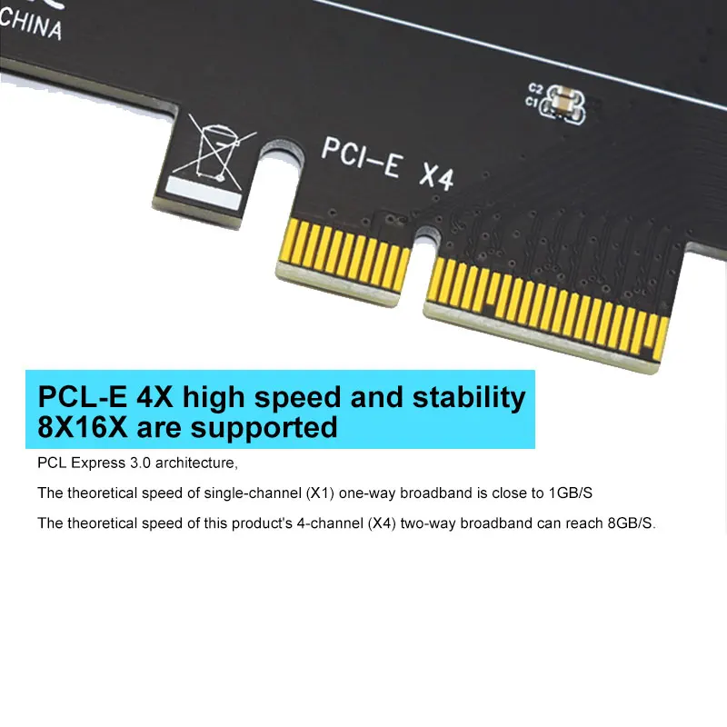 Eficiente Livre Freigh M.2 Nvme Ssd Ngff para Pcie 3.0 x4 Adaptador m Cartão de Interface Chave - Imagem 2