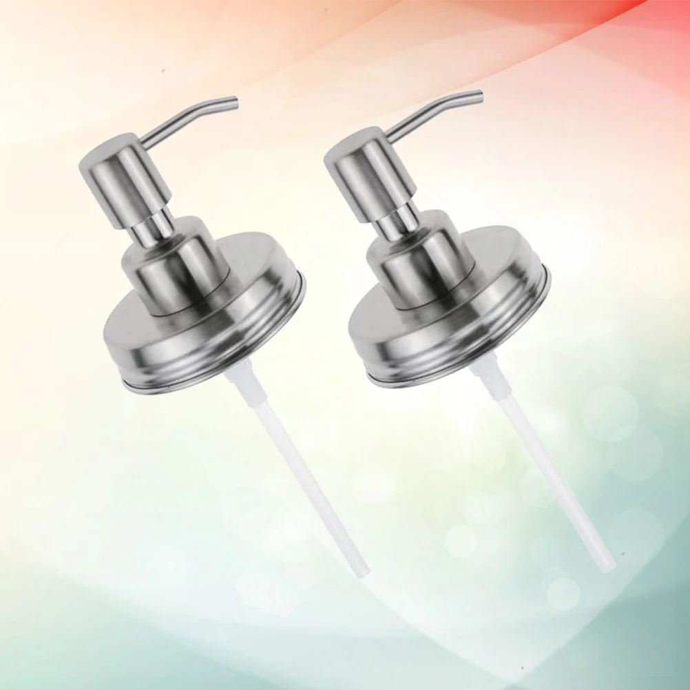 

2pcs Dispenser Lids Rust Proof Replacement Stainless Steel Bath Accessories Dispenser Pump for Toilet