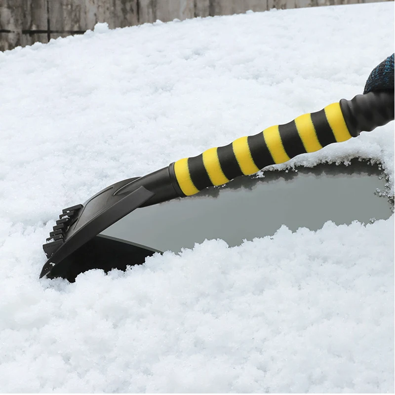 Car Snow Brush Ice Removal Vehicle Windshield Window Snow Cleaning Brush with Ice Scraper for Cars Winter Auto Cleaning Tools