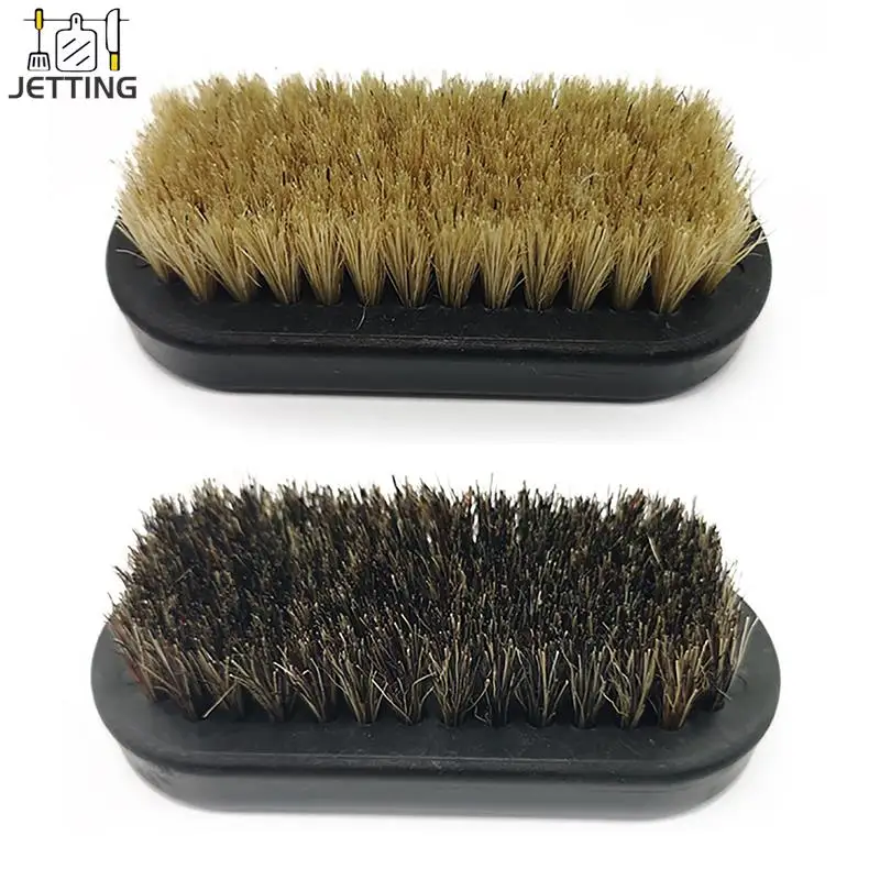 1PcsShoesBrushCleanerShineShoePigBristlesBrushPlasticHandle