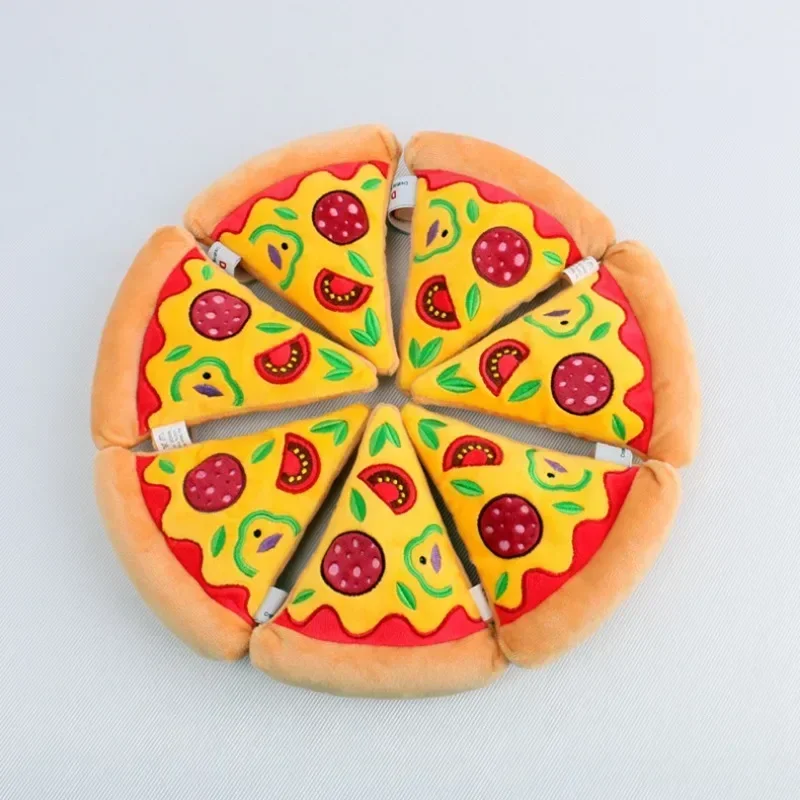 Durable Plush Pizza Chew Toys for Dogs