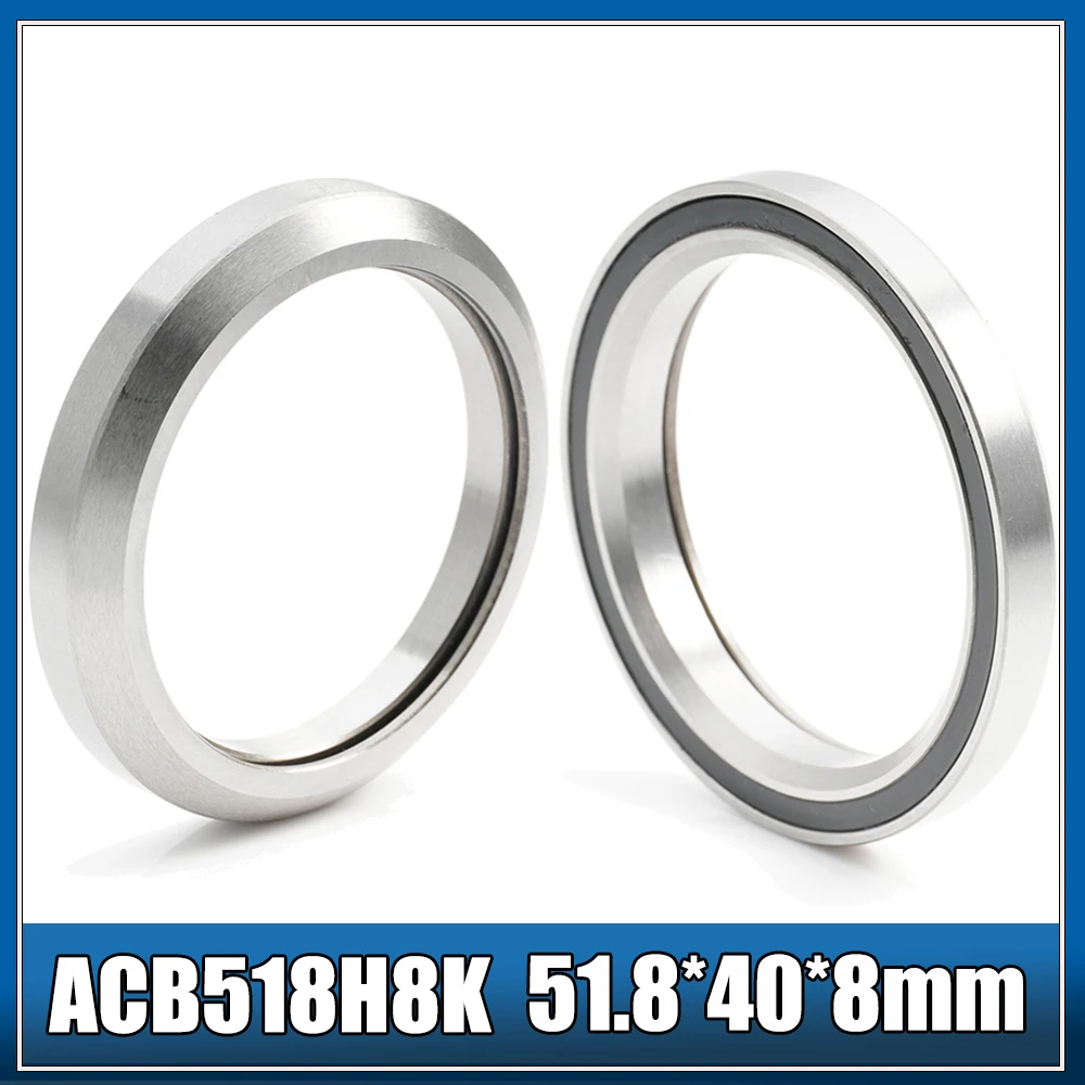 ACB518H8K 2PCS Road Bike Headset Bearings 51.8*40*8mm 36/45 Degree Chrome Steel Tapered Upper Lower ACB Bearing Set