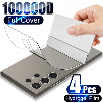 4Pcs Screen Protector Back Hydrogel Film For Samsung Galaxy S24 S23 S22 S21 S20 Ultra S10 S9 Plus A54 A34 A52 Phone Accessories 1