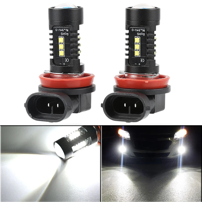 

2x H11/H8 LED Car Headlight Bulbs Projector Fog Lights 6000K 200W 2000LM White Fog lights Car Headlight lights Accessories