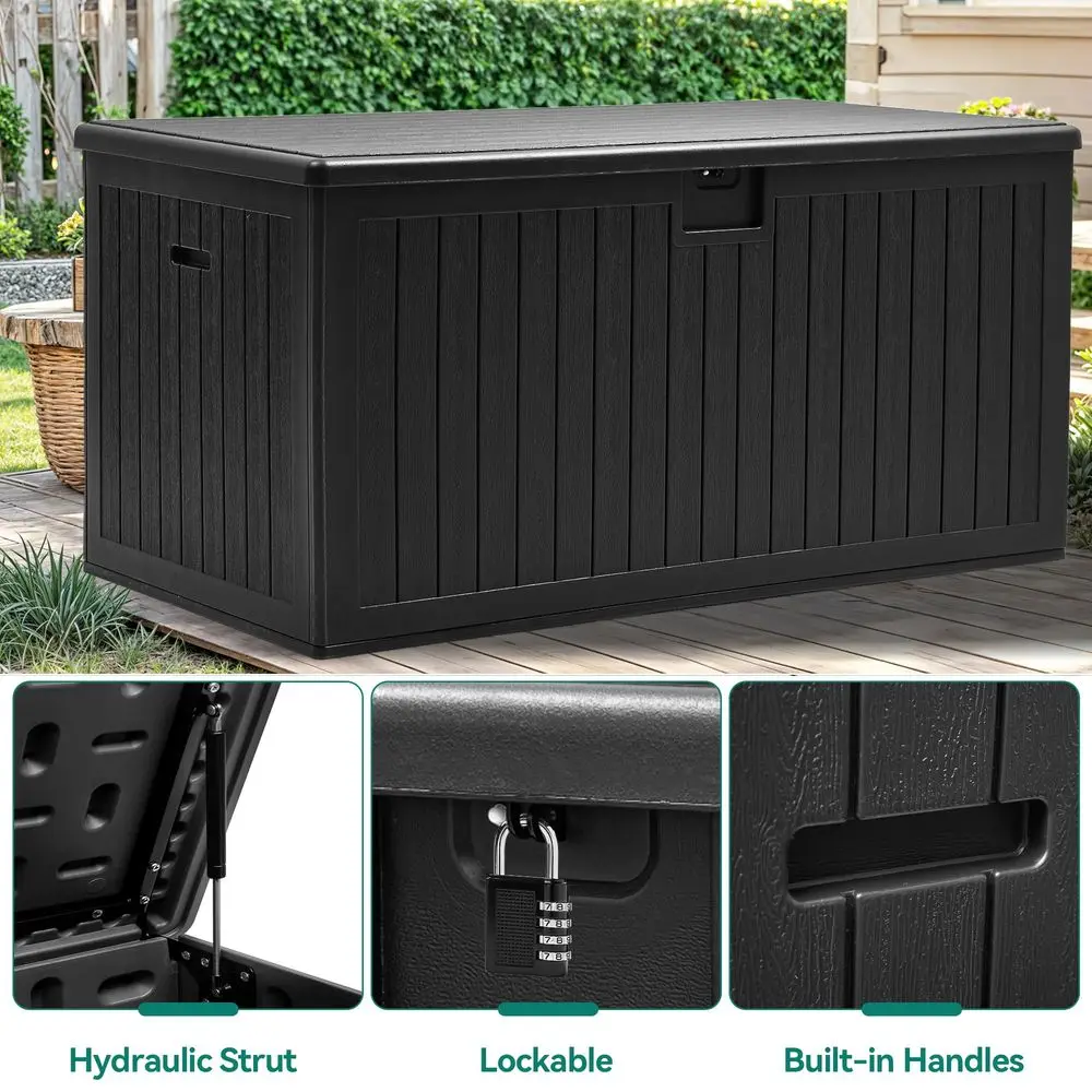 260 Gallon Deck Storage Box with Lockable Lid 3