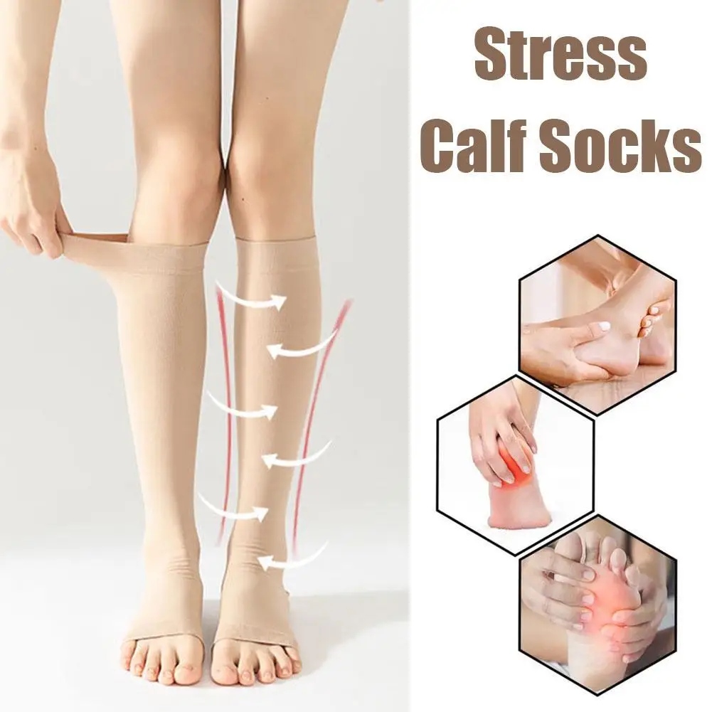 

Pressure Calf Socks Women's Gradient Elastic Compression Socks Two Pressure Socks Sports Shaping Leg Socks Fashion Personality