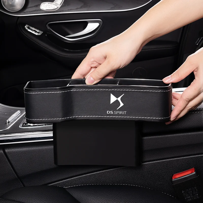 

High Capacity Leather Organizer Car Front Seat Gap Storage Boxes For DS SPIRIT DS3 DS4 DS5 DS6 DS7 DS4S DS 5LS