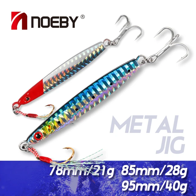 NOEBY Metal Jig Fishing Lure 21g 28g 40g Long Casting Slow Jigging  Artificial Hard Bait for Bass Saltwater Fishing Tackle Lures