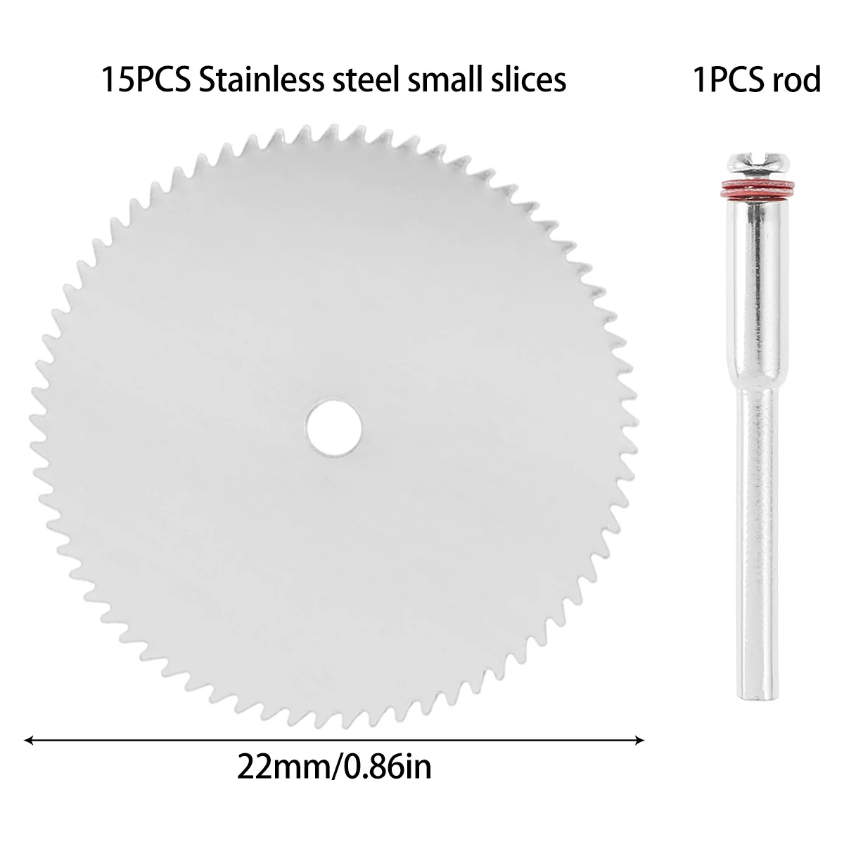 Circular Saw Blade 15Pcs 22mm Circular Saw Blade Kit Stainless Steel Cutting Wheel Disc Fast Cutting Rotary Tool Accessories for PVC Pipe