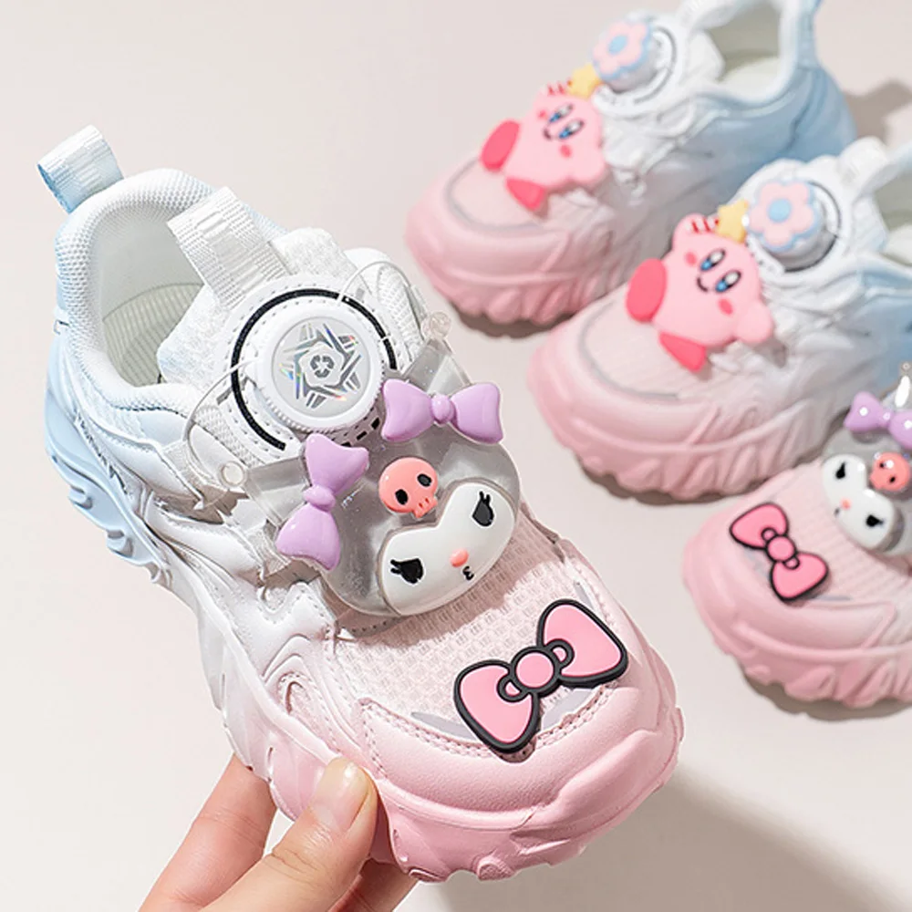 

Kawaii Sanrio Kuromi Cartoon Girl Sports Shoes New Running Shoes Breathable Soft-Soled Shoes Student Casual Shoes Thick-Soled