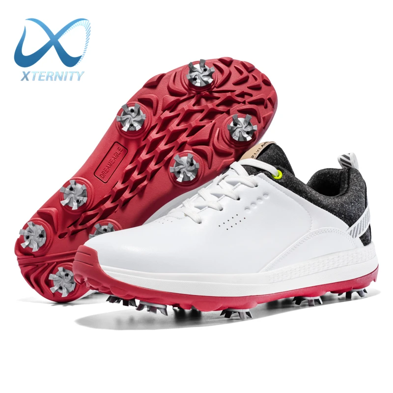 NewLersureWaterproofGolfShoesMenProfessionalGolfSpikesTrainers