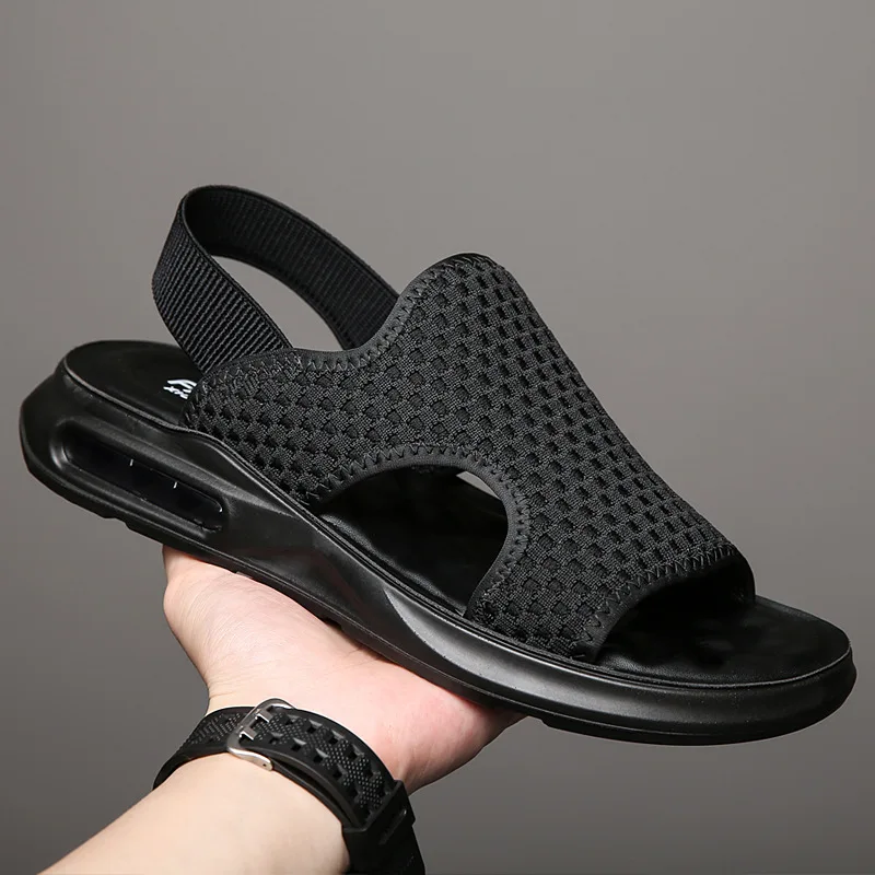 Sandals Soft Men Comfortable Non-Slip Men Shoes High Quality Woven Beach Sandals Mens Gladiator Sandals Summer Casual Flat Shoes