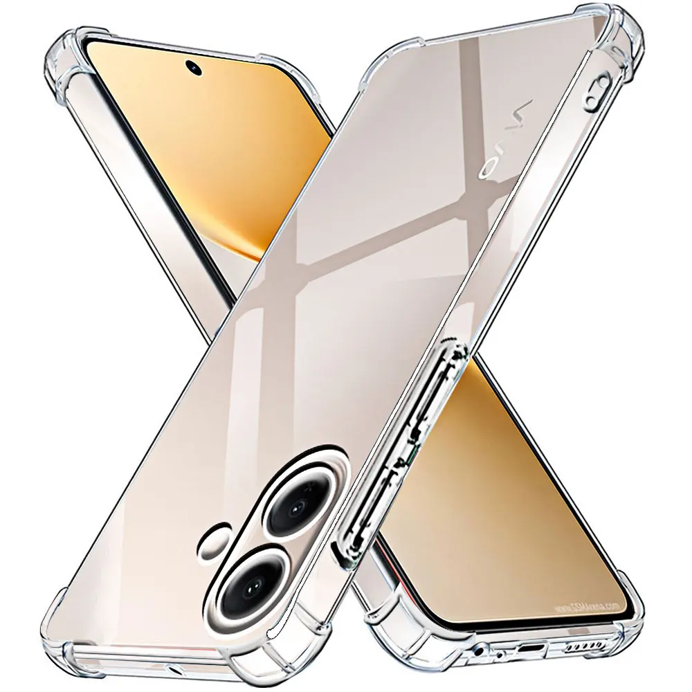 Shockproof Transparent Clear Soft TPU Phone Case with Protective Back Cover