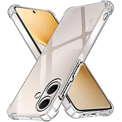 Shockproof Transparent Clear Soft TPU Phone Case with Protective Back Cover for Vivo V30 (Clear)