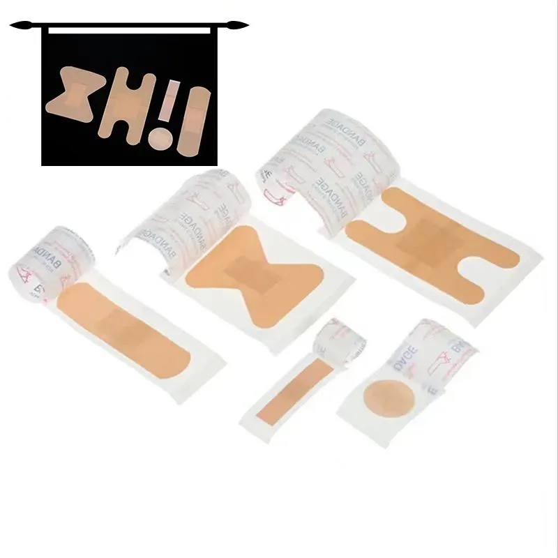 100 pcs Waterproof First Aid Wound Plaster Multi Size Band-Aid Patch for Travel Home First Aid Kit Emergency Kits Accessories