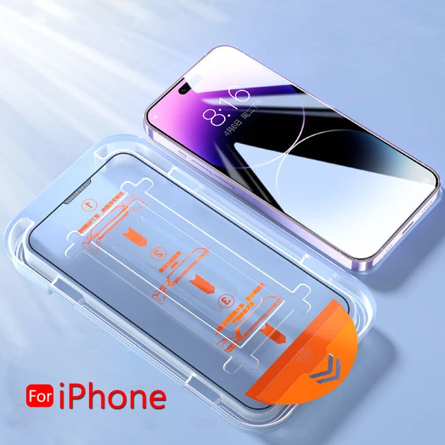 Protector de pantalla de vidrio templado para iPhone 15, 14, 13 y 12
