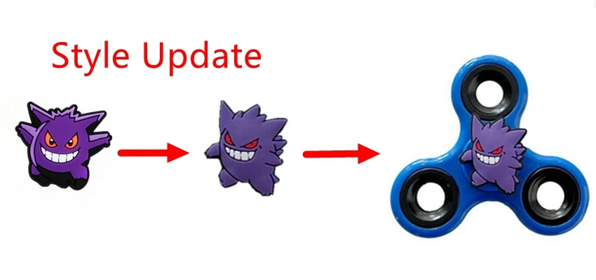 1 Stück niedliche Pokemon-Actionfiguren, Fidget Spinner, Squirtle, Bulbasaur, Mewtwo, Raichu, PVC-Modell, stressabbauendes Handspinner-Spielzeug – Detail 2
