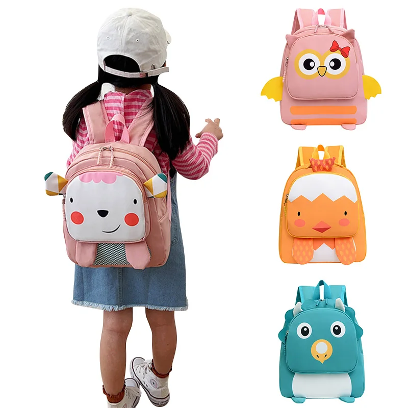 Cartoon Animal Backpack for Kids School Bags Portable Kindergarten Backpacks Cute Children Bag Boys Girls Schoolbag 3-6 Years waterproof cartoon 3d dinosaur backpacks cute kindergarten schoolbag kids book bags 2 6 years old boys girls animal bag