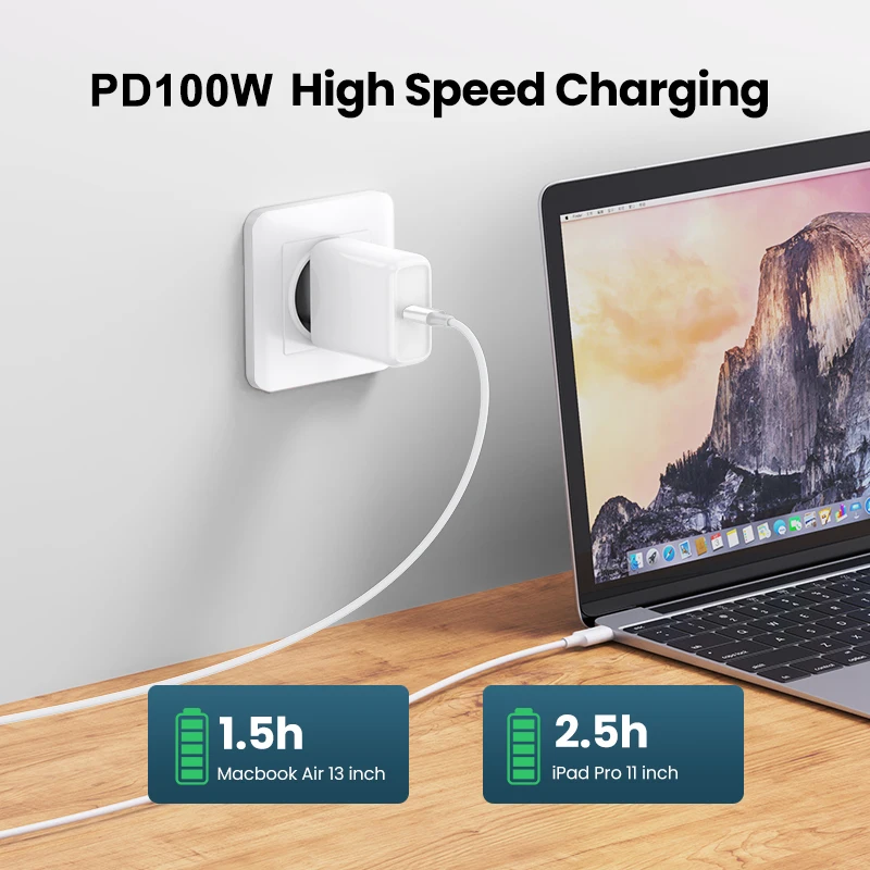 PD 100W USB-C to USB Type-C Cable Fast Charging Data Transfer Cable for Huawei Samsung Xiaomi iPhone iPad Type C to C Data Line