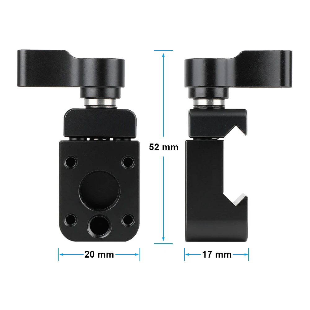 Universal Swat Rail Clamp With 1/4" Standard Mounting Holes For NATO Rails Or Ot