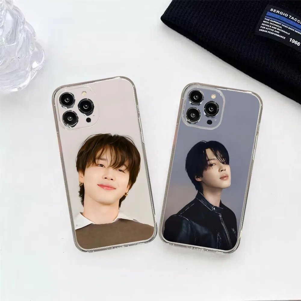 F-Face Jimin Beauty Phone Case Per Iphone 15 14 13 12 Pro Mini 11 Max Xr X Xs 8 Plus 7 Silicone Trasparente