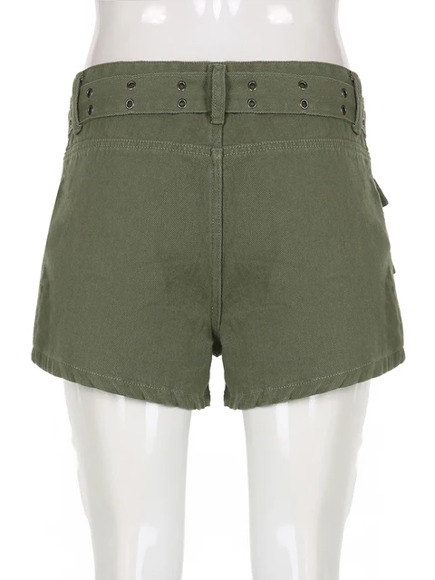 Military cargo shorts in green