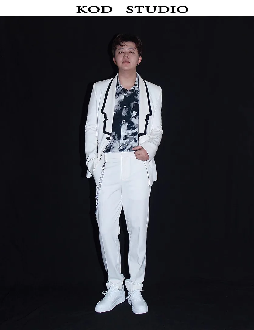 

Korean Loose Suit Festival Party Host Male and Femal Dance Singer Performance Costume Bar and Nightclub DJ Performance Clothing