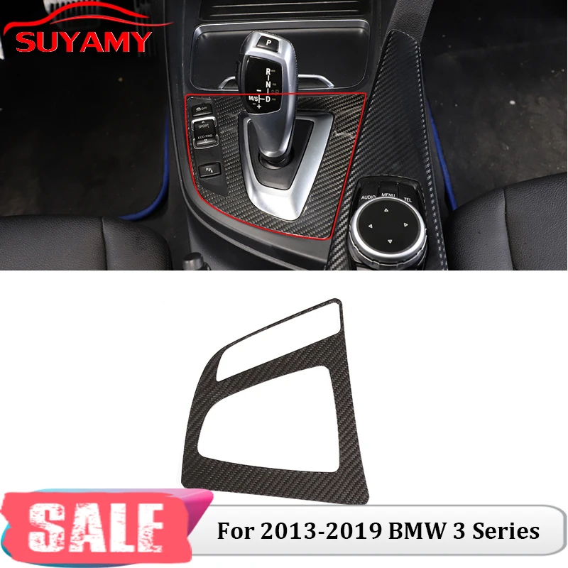 

Real Carbon Fiber Car Gear Shift Panel Decoration Frame Cover For 2013-2019 BMW 3 Series Auto Interior Accessories