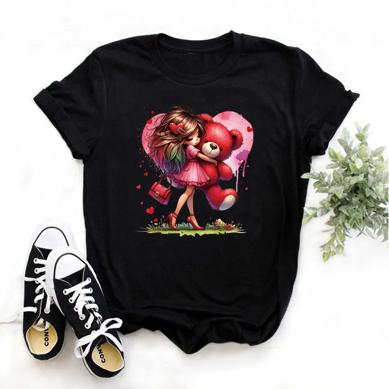 Cartoon Valentine little girls patches Ironing applications DIY girls printing for clothes Decoration
