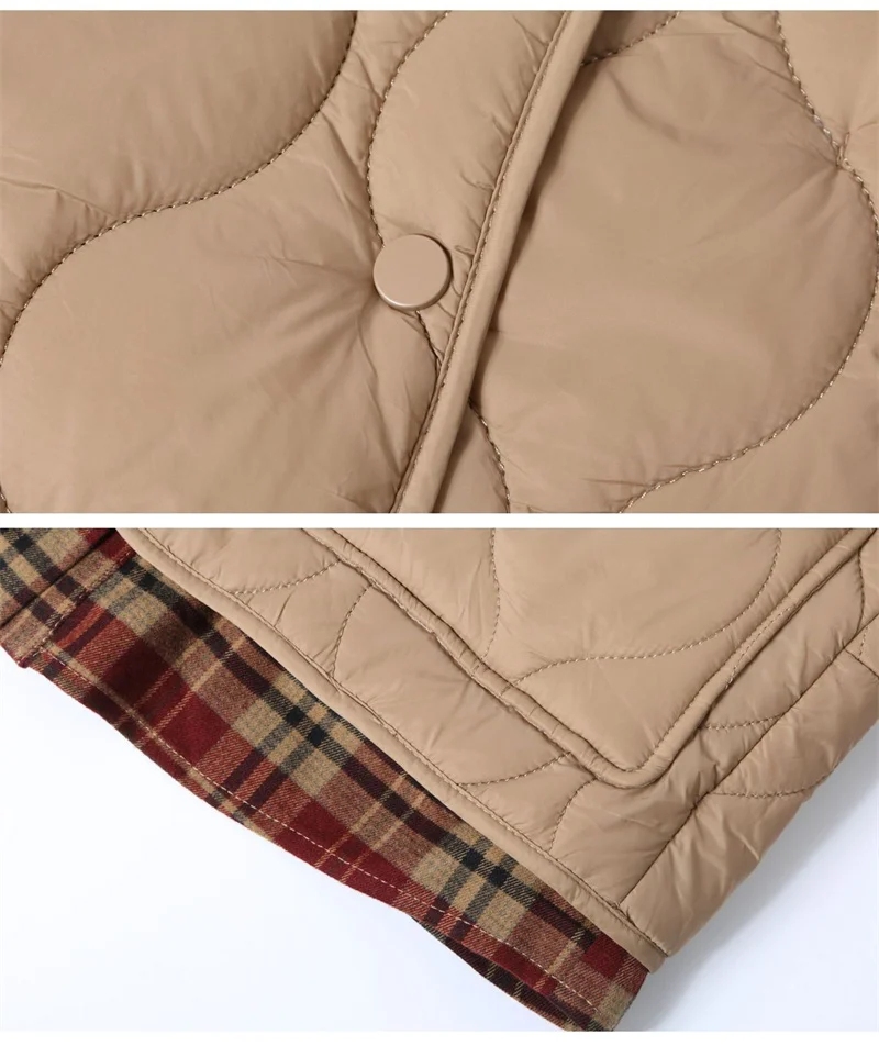 Autumn Winter Women stitching Fake two Jacket New Fashion Cotton Padded Jacket Parka Female light Loose Warm Snow Wear Coats