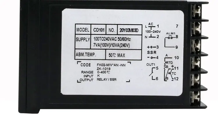 TC, entrada do RTD, CD101, 48x48mm,SSR, relé, 4-20mA, saída 0-10V