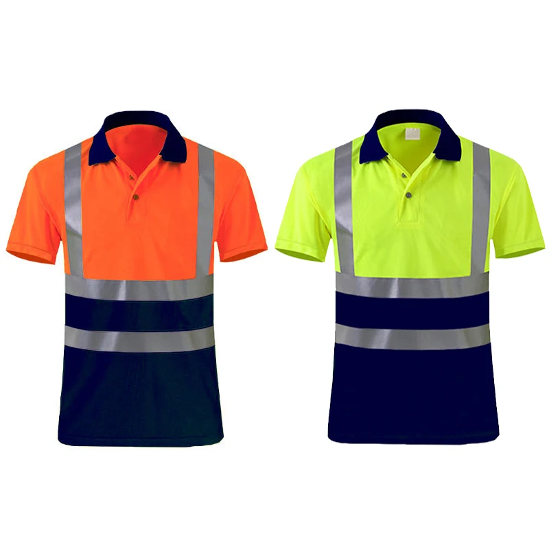 Reflective Safety Polo Shirt for Men Work Shirts