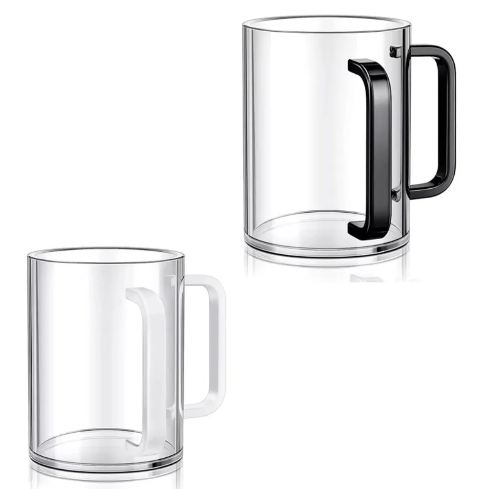 Vaso para enjuague bucal Netilat Yadayim transparente de gran capacidad, acrílico grueso, con doble asa y fácil manejo. Ritual judío._voghion.com