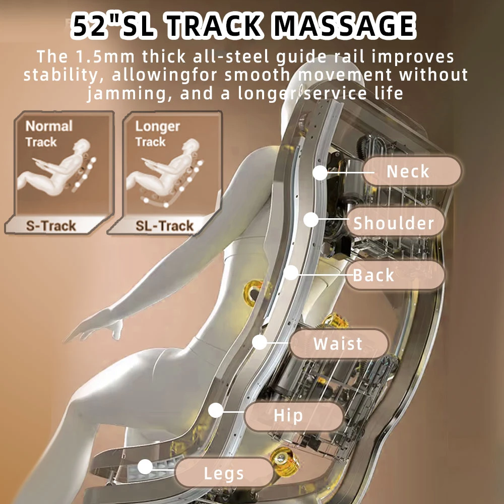 3 Year Warranty SL Track 4D Home Zero Gravity Heating Full Body Luxury Massage Chairs 3D Massage Sofa Space-Saving Office chair 3