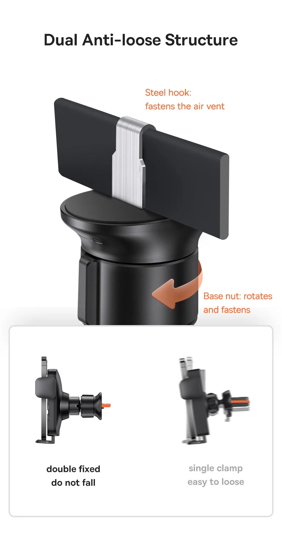 Car Phone Holder 15W QI Wireless Charger for iPhone Samsung Xiaomi Fast Charging
