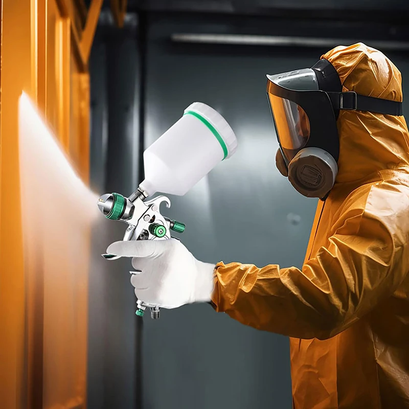 Professional HVLP Paint Spray Gun Set 1.4/1.7/2.0mm Nozzle Gravity Pneumatic Air Paint Spay Guns Cars Painting Tools 6