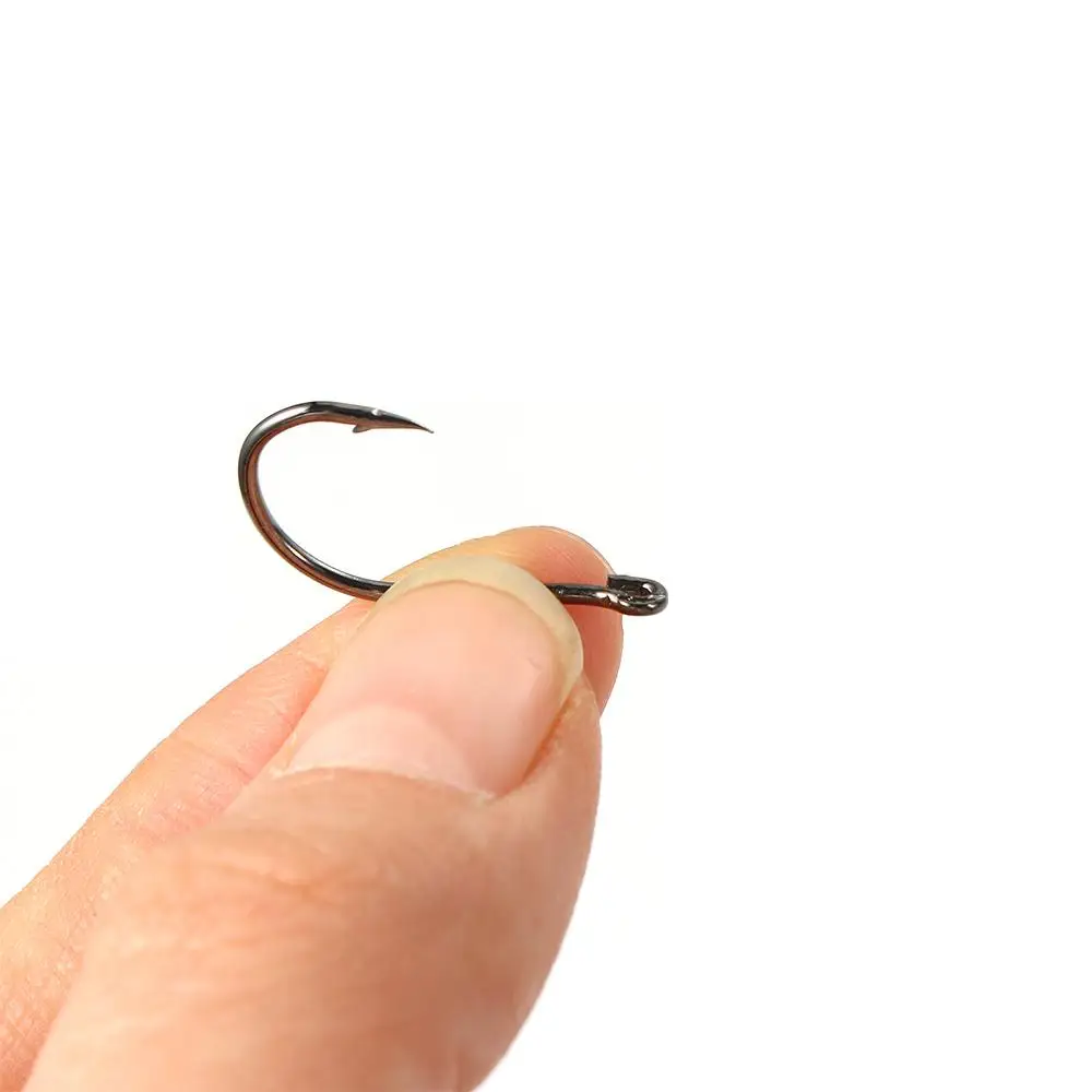 Description Picture 6 of itemPesca Hooks Big Ringed Sea Hook Fish Tackle Fishing Hooks Set Fly Fishing Jip Barbed Carp Hooks Single Circle Fishing Hook