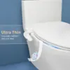 SAMODRA Ultra Slim Bidet Attachment for Toilet Seat - Dual Nozzle, Adjustable Water Pressure, Non-Electric Ass Sprayer 4