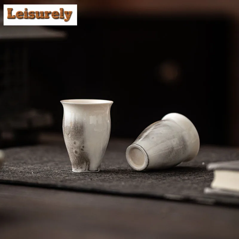 50ml Ink Painting Teacup Antique Tea Bowl Cup For Tea Tea-tasting Fragrance Cup Chazhan Master Cups Tea Ceremony Decoration Gift