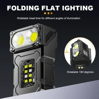 מיני פנס LED נטען USB נייד עם מגנט זנב, פנס קמפינג מבריק במיוחד, צד תאורה חירום COB 2