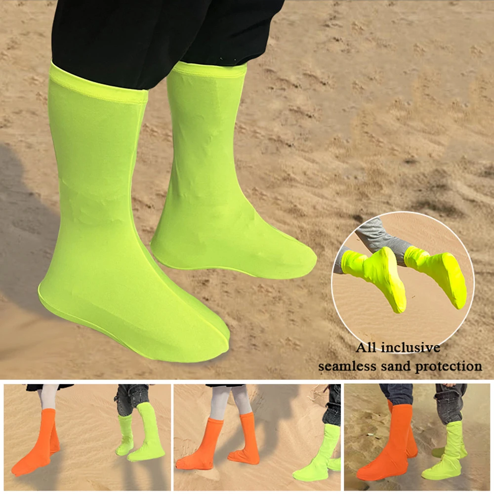 FluorescentcolorDesertShoecoverHighTubeDustProofClothShoe