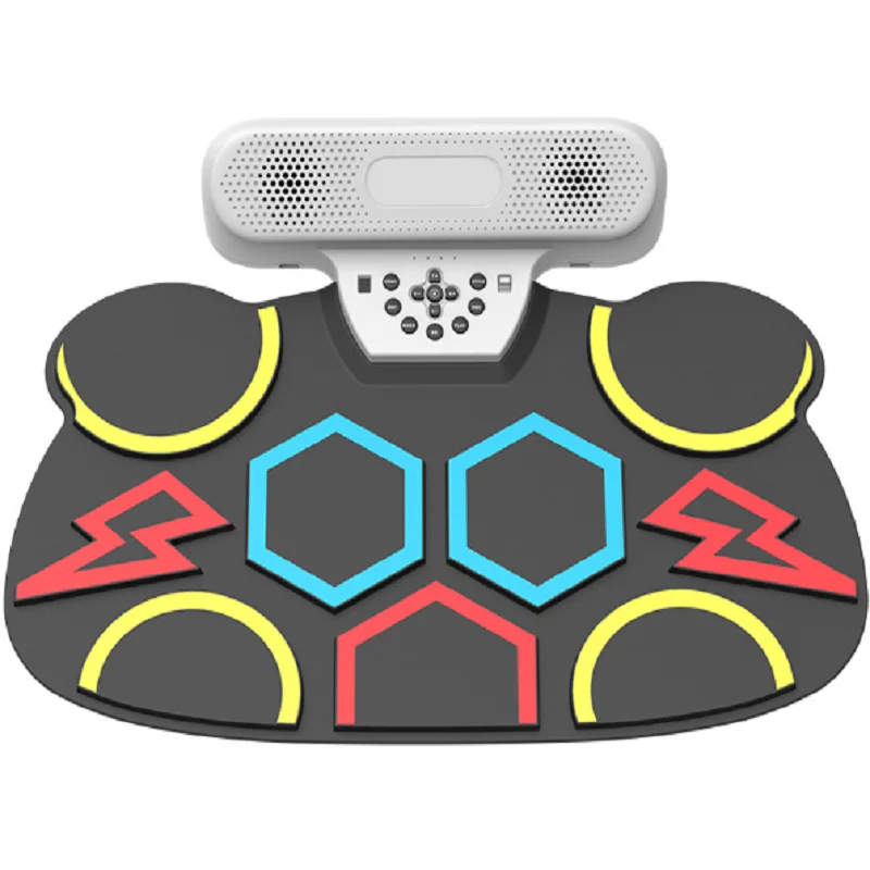 Electronic Desktop Hand Roll Drum, Large Drum Head, Thickened Color Lightning Bluetooth, Dual Mode, One Package Delivery