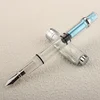 High Quality 3008 Transparent Fountain Pen Plastic EF Nib Piston Filler Ink Pens for Writing School Office Supplies Stationery 3