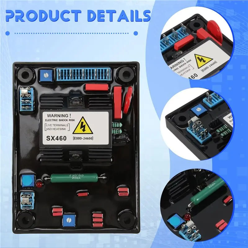 AVR SX460-A SX 460-A 460 레드 커패시터 소프트 글루 포함 더 나은 품질의 액세서리 발전기용 자동 전압 조정기