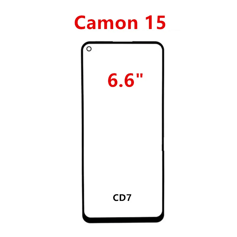 Touch Screen for Tecno 20 Pro 19 5G NEO 18 Premier 18i 18T 18P 17 17P 16 15 Air 12 Out Glass LCD Front Panel Lens With OCA Glue smart phone lcd display replacement glass screen replacement touch screen digitizer replacement