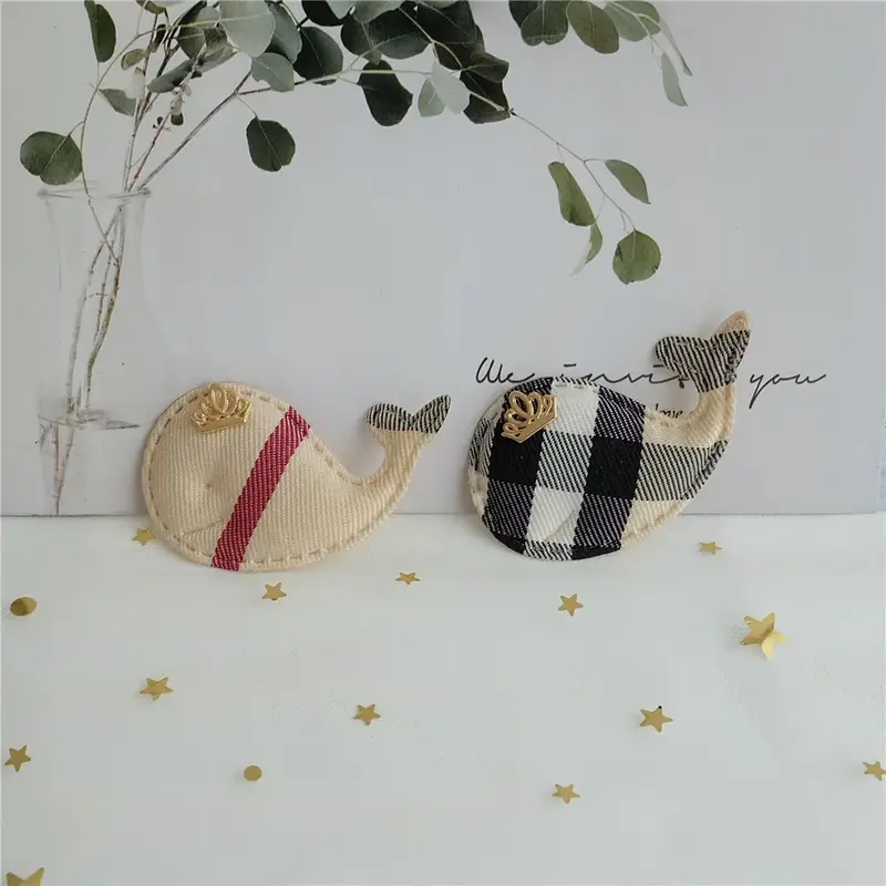 10PCS Classic Plaid Cartoon Animal Applique Star Cloth Padded Patches For Craft/Clothes/Children Hairpin/Wedding DIY Decoration - Image 9