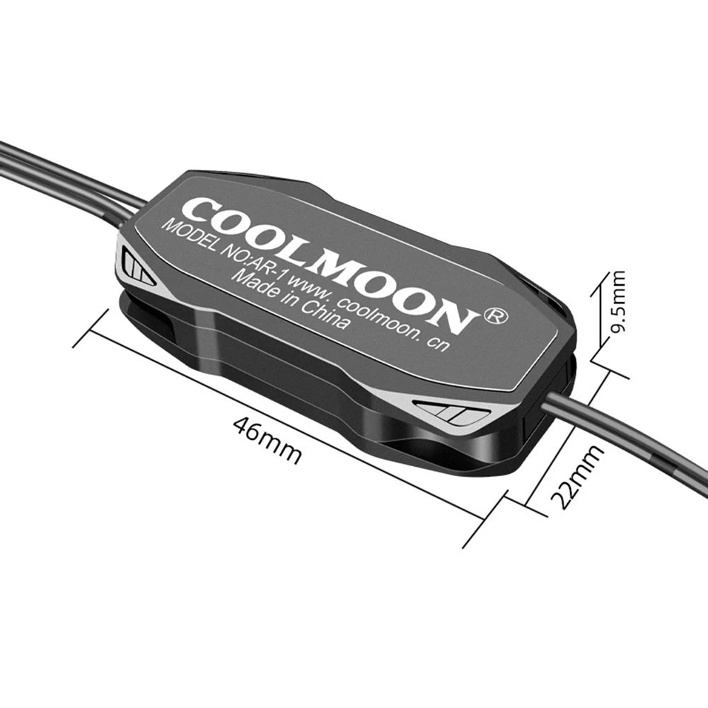 Coolmoon Ar1 Rgb Controller Cabo 5v Pin to Sata Aura Argb Mini Control Hub Supply Rgb Sync Controller Adapter - Imagem 3