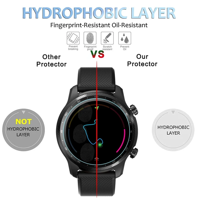 強化ガラスticwatchプロ3超gps S2 C2プラスE3 E2 S2 gtxのため 